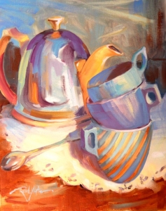 Teapot With Cosy And Cups